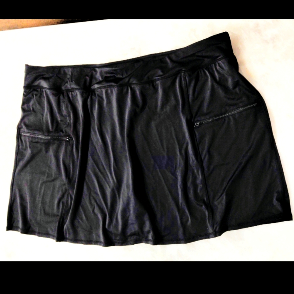 Plus Size Swim Skirt with Pockets